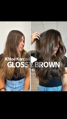 Adina Pignatare | BALAYAGE | HAIR VIDEOS | EDUCATOR on Instagram: "Khloé Kardashian GLOSSY BROWN with @lorealpro dia color 🤎 Perfect mix of cool/ neutral tones for winter   She was ready for a noticeable change. We took her summer hair & went right in with an all over brown.   I used #diacolor // on her roots 6N with 9 Volume.  Mid length and ends 7N & 6.3 with 9 Volume. I added the G to make sure it stayed vibrant and not flat.   Dia color is super pigmented. I always level up and add warmth to my formulas - specially when covering old balayage/blonde.    #brownhaircolor #hairtransformation #expensivebrunette #dimensionalbrunette #healthyhair #lorealpro #lorealproambassador #lorealprous #haireducation" Brown Hair Formulas, Wella Color Formulas Brown, Hair Glossing Before And After Brunettes, Balayage Hair Videos, Khloe Kardashian Hair, Dimensional Brunette, Hair Gloss, Khloé Kardashian, Brown I