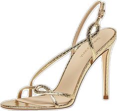 Elegant Gold Sandals For Night Out, Chic Gold Sandals For Cocktail, Elegant Gold High Heel Sandals, Elegant High Heel Gold Sandals, Gold Strappy Sandals For Cocktail, Elegant Gold Strappy Heels, Elegant Gold Sandals For Cocktail, Elegant Gold Sandals For Cocktail Events, Gold Strappy Heels For Gala