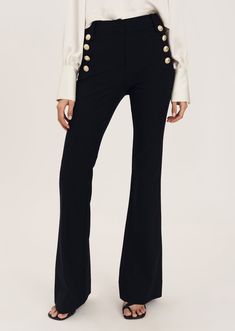 Robertson Flare Trouser - Black Black Flared Trousers, Derek Lam 10 Crosby, Black Flare, Flare Trousers, Derek Lam, Mailing List, Good Stretches, Soft White, Trousers Women