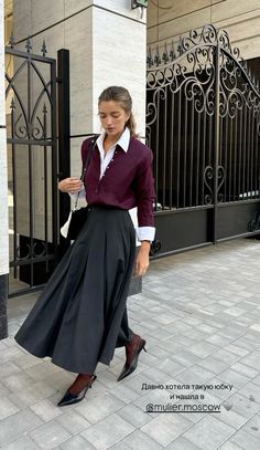 Long Skirt Outfits For Winter, Feminine Winter Outfits, Fem Outfits, Layered Outfits, Long Skirt Outfits, Winter Skirt Outfit, Smart Outfit, Everyday Fashion Outfits, Classy Style