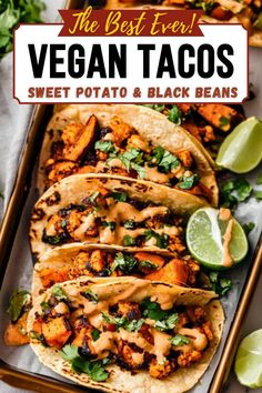 the best ever vegan tacos sweet potato and black beans