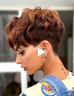 ▷. Curled Pixie with Nape Undercut. An excellent choice among short hairstyles that beautifully reveal your neck. Leave longer bangs and style them differently to fit any outfit and occasion. undercut pixie haircut back view, undercut pixie haircut 2023, short hair undercut, undercut pixie haircut short. Longer Bangs, Best Short Haircuts For Women, Curled Pixie, Black Hair Short Cuts, Nape Undercut, Bob Hairstyles For Thick