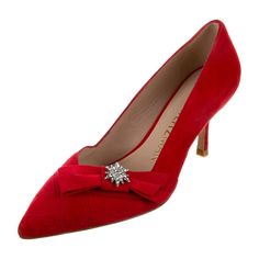 Beautiful Red Suede Pointy Shoes With Rhinestone Embellishments. Perfect For A Party. New Without Box. Low Heel (3”) Made In Spain Elegant Red Heels With Rhinestones, Elegant Embellished Red Heels, Elegant Red Embellished Heels, Pointy Shoes, Pointed Heels, Rhinestone Embellishments, Stuart Weitzman Shoes, Red Suede, Low Heels