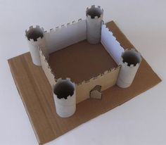 a paper model of a castle made out of cardboard