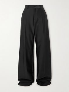 Belgian designer Marie Adam-Leenaerdt’s collections are defined by exaggerated proportions. These pants are made from satiny stretch-scuba and have a high-rise waist and floor-pooling wide legs. Wear yours with a tucked-in tank and chunky sneakers. Luxury Satin Bottoms For Evening, Luxury Satin Pants For Workwear, Luxury Satin Pants For Work, Luxury Satin Straight Pants, Luxury Satin Trousers, Luxury Wide Leg Silk Pants, Luxury Silk Wide Leg Full Length Pants, Luxury Silk Wide Leg Pants Full Length, Luxury High-waisted Silk Pants