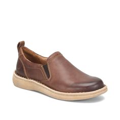 Born-Dalton Slip-On Add to your wardrobe with the versatile Dalton slip-on from Born. This leather pair sports a classic look that pairs well with everyday fits, while the cushy insole adds to the comfort. Brown Swift Leather Casual Slip-ons, Leather Slip-ons With Leather Footbed, Casual Brown Leather Slip-ons, Casual Leather Slip-on Sneakers For Walking, Casual Swift Leather Slip-ons With Round Toe, Brown Slip-ons With Ortholite Insole, Comfortable Brown Everyday Slip-ons, Brown Leather Sole Slip-on Sneakers, Brown Slip-on Sneakers With Leather Sole