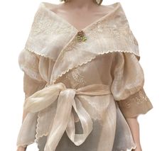 Premium Spanish Alampay Wrap Filipiniana - Gemma JLRM026 Filipino Culture Traditional Dresses, Filipino Terno, Filipino Wedding Dress, Filipino Dresses, Ancient Philippines, Filipino Attire, Filipino Barong, Filipino Traditional Clothing, Filipino Dress