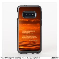 an orange sunset with the bible verse for samsung galaxy s7 otter phone case by zazzle