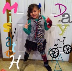 Mismatch Day Spirit Week Kids, Mismatch Day Ideas, Mismatched Clothes, Wacky Tacky Day, Fairly Odd Parents Costume, Mismatch Day, Tacky Day, Homecoming Inspo, Crazy Clothes