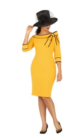 A boat neck yellow with black trimmed dress Boat Neck Design, Dress Colors, Denim Maxi Dress, Boat Neck Dress, Yellow And Black, Bell Sleeve Dress, Mens Accessories Fashion, Black Trim, Mustard Yellow