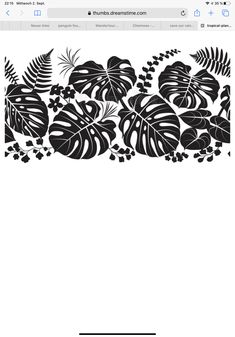 an image of a screen shot of a web page with the text, tropical leaves on it