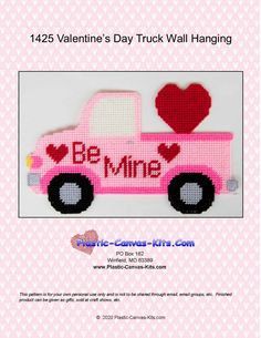 valentine's day truck wall hanging pattern