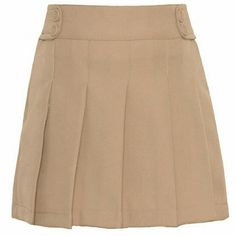 Brand New, Izod Khaki Girls Uniform Skort Fitted Solid Color Shorts For School, Preppy Fitted Shorts For School, Casual Mini Shorts For School, Casual Mini Length Shorts For School, Casual Mini Length School Shorts, Cotton Short Length Skort For School, Beige Mini Skort For School, Preppy Short Skort For School, Cotton School Uniform Bottoms Short Length