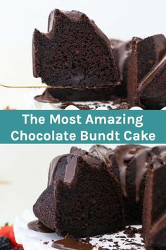 the most amazing chocolate bundt cake recipe is made with only three ingredients, and it's so good to eat