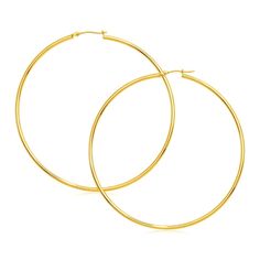 14k Yellow Gold Large Polished Hoop Earrings | Richard Cannon Jewelry Timeless Simplicity, Snap Back, Online Earrings, Gold Hoops, Gold Hoop, Gold Hoop Earrings, Luxury Jewelry, Personalized Jewelry, Chains Necklace