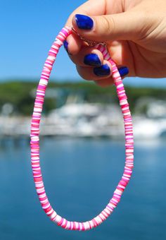 August 2022 choker launch!! Our handmade beaded variation chokers are uniquely designed and created with care! Please read the FAQ on more information regarding jewelry care! Festival Handmade Heishi Beads Choker, Summer Pink Choker As Gift, Festival Heishi Beads Choker Necklace, Festival Adjustable Heishi Beads Choker, Festival Pink Round Beads Choker, Pink Round Beads Choker For Festival, Adjustable Pink Trendy Choker, Adjustable Heishi Beads Choker For Festivals, Pink Adjustable Trendy Choker