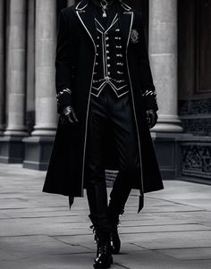 Royal Outfits Male, Male Victorian Clothing, Fantasy Suit, Gothic Suit, Prince Clothes, Fancy Suit, Royal Outfits, Fashion Suits For Men, Victorian Clothing