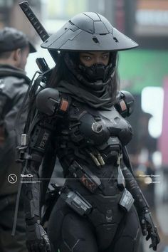 Scifi Armor Concept Art Female, Cyberpunk Assassin Character Art, Cyberpunk Character Ideas, Female Sci Fi Character Design, Futuristic Female Character Concept, Future Warrior, Warrior Concept Art, Cyborgs Art