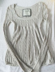 Abercrombie And Fitch Sweater, Abercrombie And Fitch Babydoll Top, Babydoll Sweater Outfit, Coquette 2000s Outfits, Bella Swan Tops, Babydoll Top Long Sleeve, Abercrombie Babydoll Top, Y2k Babydoll Top, Babydoll Top Outfit Y2k