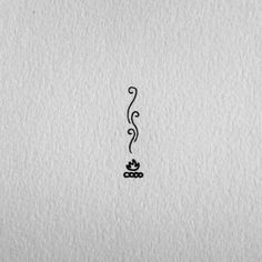 a black and white drawing of a cup with steam coming out of it