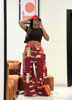 @iamrenike in @moyeafrica pants Outing Outfit, Modest Dresses Fashion, Aso Oke, Ankara Style, African Clothing, Modest Dresses, Beauty Essentials, Outfits For Teens, Flare Pants