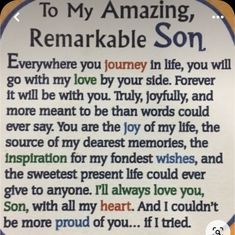 the poem to my amazing remarkable son