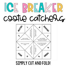 the ice breaker castle catchers activity is shown in black and white, with text overlay