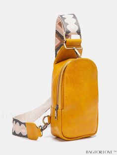 BagForLove - Classic Geometric Crossbody Bag: Fashionable Vintage PU Sling for Women Product Description Color Yellow Magnetic Yes Pattern Type Retro Bag Size Mini Style Fashionable Closure Type Zipper Type Sling Bag Coating 100% Polyurethane Composition 100% Polyurethane Material PU Leather Size Chart INCH CM Strap Length Bag Height Bag Width Bag Length 45.3 inch 9.1 inch 2.8 inch 5.1 inch Strap Length Bag Height Bag Width Bag Length 115 cm 23 cm 7 cm 13 cm Details Pictures Similar Products h2 Trendy Chest Bag With Single Shoulder Strap For On-the-go, Beige Crossbody Chest Bag With Single Shoulder Strap, Trendy Crossbody Chest Bag With Single Strap, Trendy Crossbody Chest Bag With Single Shoulder Strap, Retro Bags, Waist Bags, Bag Vintage, Pink Beige, Mini Fashion