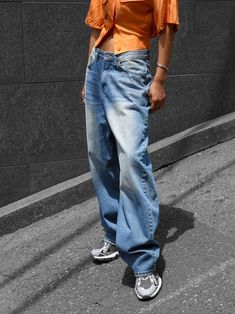 Super wide leg denim jeans distressed fabric look. Oversized comfortable fit. Model is in MINUSEY S. ✔️ Free worldwide express shipping over $100✔️ Loved by 6,500+ customers✔️ Limited edition collections, maximum style⠀⠀⠀⠀⠀⠀⠀⠀⠀Stay ahead of the trend with can’t-find-anywhere-else staples. Your closet will thank you 💕 * MINUSEY S = EU 34, US 2* MINUSEY M = EU 36, US 4* MINUSEY L = EU 38, US 6* 80% Cotton / 20% Recycled* Dry clean* Made in Korea - Model Height: 170cm/5'7" (US2, EU34) Urban Style Wide Leg Flare Jeans In Medium Wash, Medium Wash Wide Leg Flare Jeans For Streetwear, Urban Style Wide Leg Denim Flare Jeans, Wide Leg Medium Wash Flare Jeans For Streetwear, Wide Leg Flare Jeans In Medium Wash For Streetwear, Urban Style Blue Wide Leg Flare Jeans, Wide Leg Denim Blue Flare Jeans For Streetwear, Baggy Faded Distressed Flare Jeans, Denim Blue Wide Leg Flare Jeans For Streetwear