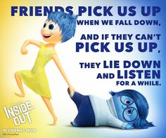 an advertisement for inside out with a cartoon character