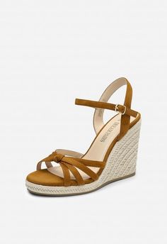 Simple Strappy Design: These strappy wedge sandals are designed with straps and completed with natural raffia detailing, effortlessly infusing your style with a holiday vibe. 4.13-Inch Heel: Let your legs steal the show! The wedge heel lengthens your leg line and enhances your silhouette giving you extra confidence. Vacation Style: The raffia detailing and comfy wedge create the perfect blend of style and relaxation, ideal for beachside walks and resort adventures. Confident Steps: Walk with con Strappy Platform Beach Sandals, Strappy Platform Sandals For Beach, Strappy Platform Wedge Sandals For Beach, Strappy Wedge Sandals For Beach, Spring Strappy Wedge Sandals With Cushioned Footbed, Strappy Synthetic Wedge Sandals For Vacation, Strappy Summer Wedge Sandals For Spring, Summer Strappy Wedge Sandals For Spring, Spring Strappy Wedge Sandals