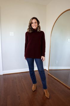 Quince Mongolian Cashmere Sweaters Review - Pumps & Push Ups Fall Fashion Petite, Mom Of Two Boys, Mum Style, Thanksgiving Time, Style Fall Outfits, Fashion Petite, Future Style, Petite Style, Fall Capsule Wardrobe