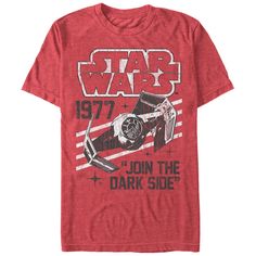 The Dark Side Star Wars, Darth Vader Tie Fighter, Join The Dark Side, Dark Side Star Wars, Star Wars T Shirt, Star Wars Men, Star Wars Logo, Tie Fighter, Star Wars Tshirt