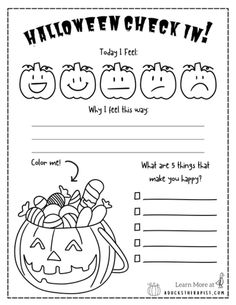 halloween check in sheet with pumpkins and jack - o'- lanterns