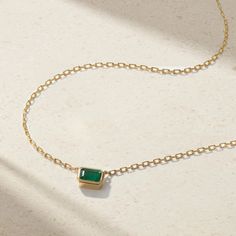 Mark Henry Necklaces and Pendants Mark Henry 18k Yellow Gold Classic Bezel Solitaire Emerald Necklace Newsletter Ideas, Mark Henry, Emerald Necklace, Branded Gifts, Yellow Gold Chain, Fine Jewels, Elegant Necklaces, Vibrant Green, Green Emerald