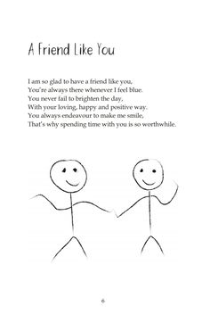 A poem on friendship Loving Quotes For Best Friend, Quotes To Say To Your Best Friend, Cute Poem For Best Friend, Short Poem For Friend, Positive Quotes For Sisters, Short Letters To Best Friend, Funny Letters For Best Friend, Small Letter To Best Friend, Cute Quotes For Friends Friendship