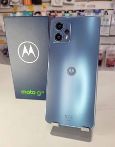 the new motorola phone is on display at an electronics store