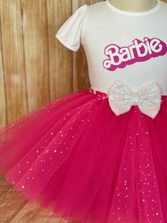 Barbie Birthday Tutu Outfit by Little Ladybug Tutus. Please check our website's home page for current turnaround time. Since all items are handmade at the time of purchase, there is a production time that varies. I hope my customers all understand that I am a one woman shop and create my items to surpass expectations. Every item ordered is handmade at the time of purchase. I also hope you understand that the wait is worth it! Shipping Information We offer FREE SHIPPING on all orders within the U Barbie Tutu Outfit, Barbie Birthday Party 3 Year, Barbie 1st Birthday Party Ideas, Barbie Tutu, Paty Ideas, Ladybug Tutu, Barbie Pageant, Kid Birthday Outfits, Dresses Halloween