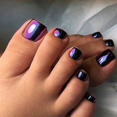 Chrome Pedicure Toenails, Chrome Toenails, Chrome Pedicure, Nail Designs Pictures