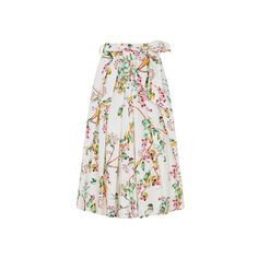 Our Jemima Skirt in Gardenia Bird print is a statement piece with plenty of styling potential. Designed to be high-waisted, it has a detachable tie belt and elegant full skirt. Deep pleats and concealed side-seam pockets bring practicality while an invisible zip and full cotton lining make for sophisticated finish. Made from and lined in 100% cotton  Turn inside out and Machine wash at 30°C with similar colours  Do not tumble dry. Dry away from direct heat and sunlight  Cool iron on reverse  Do Bird Skirt, Original Clothes, Mid Length Skirts, Invisible Zip, Bird Print, Signature Print, Bird Prints, Independent Designers Fashion, Cut Design