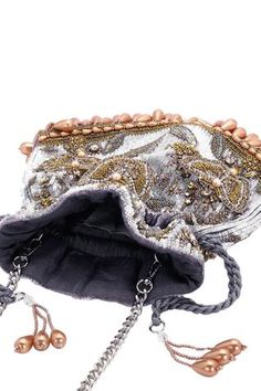 Shop for Aanchal Sayal Embellished Potli Bag Online at Aza Fashions Potli Bag, Butterfly Motif, Potli Bags, 3d Butterfly, Luxury Sale, 3d Butterflies, Velvet Color, Grey Velvet, Online Bags