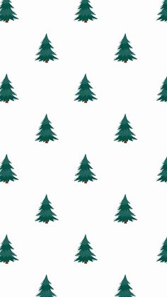 a white background with green christmas trees on the bottom right corner and one tree in the middle