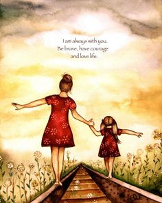 Mother and daughter "our path" art print, gift idea mother's day Mother Daughter Quotes, My Beautiful Daughter, Daughter Quotes, Two Girls, Mom Quotes, Mothers Love, Mother Daughter