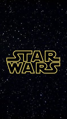 the star wars logo is shown against a starr background