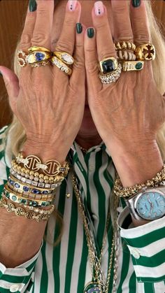 Rings And Bracelets, Dope Jewelry, Chunky Jewelry, Funky Jewelry, Jewelry Lookbook, Stacked Jewelry, Girly Jewelry, Jewelry Inspo