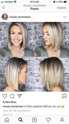 Nicole Huntsman Hair Bob, Nicole Huntsman Hair, Nicole Huntsman, Edgy Bob Haircuts, Trendy Bob, Short Hair Waves, Trendy Bob Hairstyles, Corte Bob, Tutorial Ideas