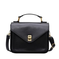 Small Square PU Leather Crossbody Bag Black Square Satchel With Mobile Phone Bag, Black Crossbody Box Bag For School, Black Square Satchel For On-the-go, Black Top Handle Flap Bag For Mobile Phone, Black Top Handle Phone Bag For Daily Use, Daily Use Black Top Handle Phone Bag, Black Satchel Phone Bag, Black Satchel Phone Bag For Everyday Use, Black Rectangular Flap Bag For Daily Use