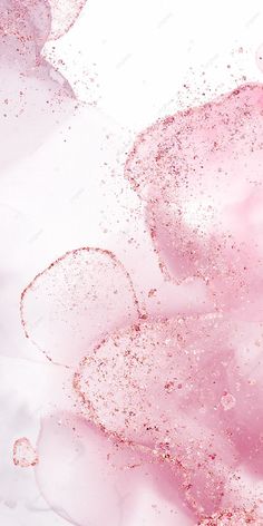 an abstract pink and white background with lots of bubbles in the air on top of it