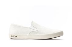 A coastal original upgraded with long-lasting materials and our exclusive footbed for all-day comfort. Kick back and relax in this SeaVees staple. Mexico Design, Vegan Sneakers, Barrel Hinges, Size Chart For Kids, Kick Backs, Handmade Frames, Womens Size Chart, Vans Classic Slip On Sneaker, Classic White