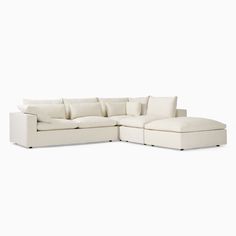 Harmony Modular 4 Piece Sectional | Sofa With Chaise | West Elm West Elm Harmony, Basement Update, Comfortable Sectional, Apartment Stuff, Sectional Sofa With Chaise, Oversized Furniture, Modern Sofa Sectional, Sectional Sofa Couch, Modern Sectional